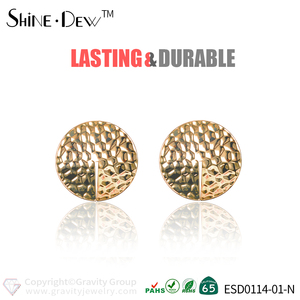 18 K chapado en oro gran Paillette disco pendientes para mujeres señoras niñas vacaciones joyería de moda regalo <span class=keywords><strong>idea</strong></span> - Product Image 2