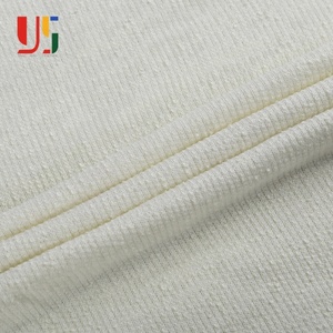 Poliéster blanco algodón teñido llano bebé francés terry tejido de punto para <span class=keywords><strong>ropa</strong></span> <span class=keywords><strong>deportiva</strong></span> - Product Image 3