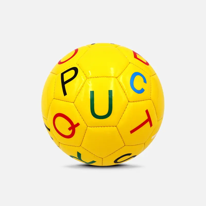 Fournisseurs Prix Brillant Jaune Taille 3 2 1 Mini Ballons Inoffensif Ballon de Football En Cuir DE PVC Pour Les Bébés