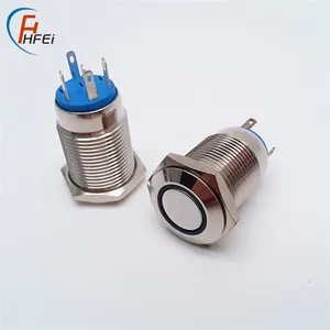 switch button car light 16mm metal selector kan l5 waterproof momentary led push button switch