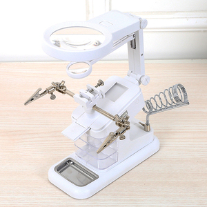 Lente d'ingrandimento per saldatura 3.5X 4.5X <span class=keywords><strong>25X</strong></span> con 10 luci LED, clip ausiliaria, lente d'ingrandimento da tavolo, strumenti per saldatura e riparazione manuale - Product Image 6