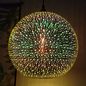Bronze Argent Or 3d led Feux D'artifice effet Moderne Boule de Verre Pendentif Lumière - Product Image 3