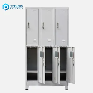 Bền Chống Cháy Kim Loại Ký Túc Xá Thiết Bị 6 Cửa Két Thép Quân Sự Kim Loại Locker