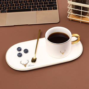 <span class=keywords><strong>Tasse</strong></span> nordique en céramique <span class=keywords><strong>avec</strong></span> cuillère et assiette, de style européen, pour le café, pour le lait, le <span class=keywords><strong>petit</strong></span> <span class=keywords><strong>déjeuner</strong></span>, logo personnalisable, vente en gros - Product Image 5