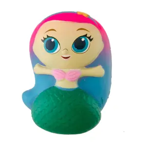 2020 Mermaid Shape Squishy Toys Scented Animal Stress Balls Cheap Customized Princess Style Slow Rising Toys Gifts For Kids