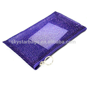 En gros Suspendu Toilette Maquillage Sac Transparent Organisateur Élastique Maille <span class=keywords><strong>Pochette</strong></span> Cosmétique De Dames - Product Image 1