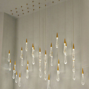 Luz Decorativa Simples em Forma de Gota de Água JYLIGHTING, Luminárias de Cristal Pendentes - Product Image 4