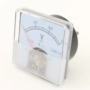 0 300v ac voltmeter 60*60mm analog volt meter and voltage meter with measuring voltmeter ac 0-300v