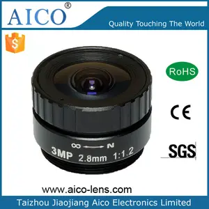 Focal Length 2.8 Mm 3mp F1.2 Fixed Csmount Cctv Starlight 2.8mm Fix Focus Cs Mount Lens For 1/2.7 Inch Sensor Camera