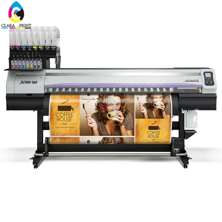 Kedua Tangan Mimaki JV300-160 Eco Pelarut Printer & Sublimasi Printer dengan Double Printhead