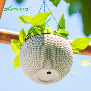 Leizisure <span class=keywords><strong>ronda</strong></span> de riego colgante de pared cesta de jardín de plástico maceta pote de flor para balcón Decoración - Product Image 5