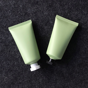 Tubo de Plástico de 50g Verde Esmerilado Plano con Tapa de PP Suave para Limpiador Facial, Crema de Manos, Cosméticos, Gel de Aloe Vera, con Tapa Abatible y Dosificador - Product Image 1