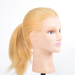 Venta al por mayor 100% cabeza de Maniquí de cabello humano peluquero cabeza de <span class=keywords><strong>muñeca</strong></span> cabeza de entrenamiento peluquero - Product Image 6