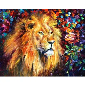 Kit per Pittura Diamante con <span class=keywords><strong>Leone</strong></span>, Immagine Animale su Tela, Decorazione per Soggiorno, Pittura Diamante Pronta per la Vendita all'Ingrosso - Product Image 1