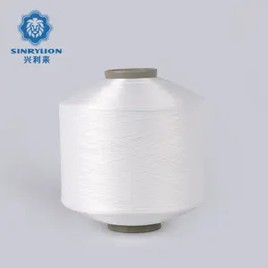 Material da china eco friendly grs reciclado fdy white 100d/36f/600tpm 100 denier poliéster rpet warp filamento fio