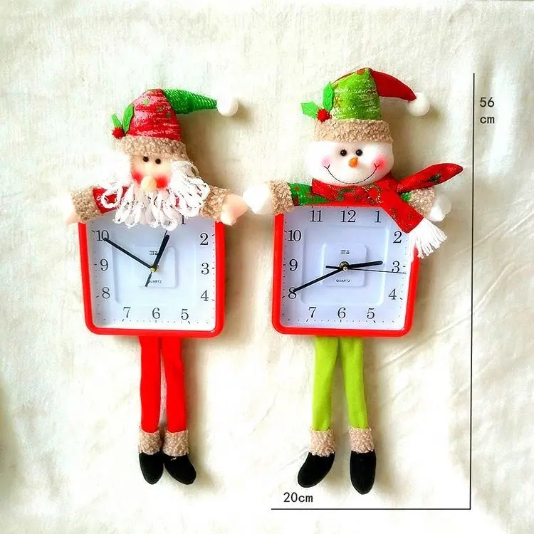 New products Xmas decorative cartoon dolls alarm clock Christmas toys for girls