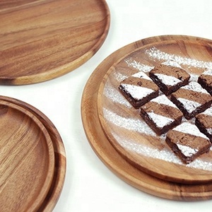 Redonda al por mayor de madera de acacia platos para la cena en - Product Image 5