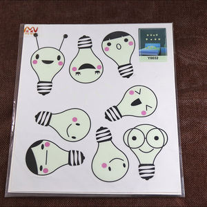 Aufkleber Glühbirne Lampe Diy Tapete EINE Set Kinder Schlafzimmer Fluorescent Glow In The Dark Startseite Wand Dekor aufkleber - Product Image 1