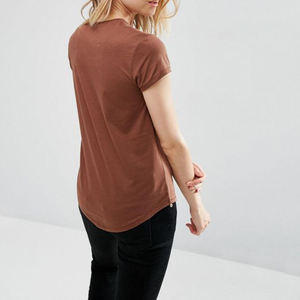 <span class=keywords><strong>Moda</strong></span> 100% algodón marrón <span class=keywords><strong>ASOS</strong></span> <span class=keywords><strong>mujer</strong></span> T camisa con precio al por mayor - Product Image 2