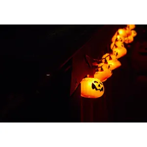 Không thấm nước trong nhà ngoài trời trang trí năng lượng mặt trời halloween bí ngô ánh sáng