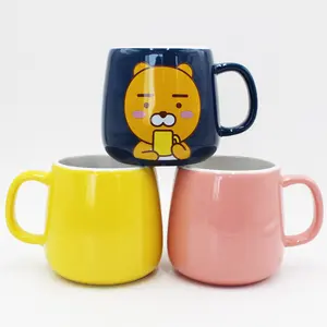 wholesale eco-friendly ceramic coffee mugs with cartoon design