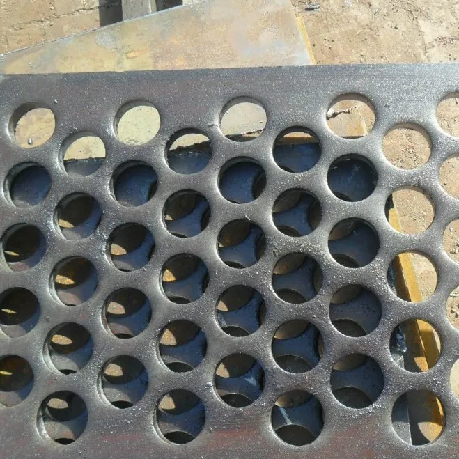 Malha de malha perfurada tipo pesado, porta/filtro de areia placa de aço de 3/4 ''de espessura com furo redondo/cobertura de malha de fio de segurança