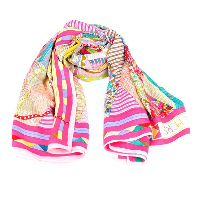wholesale new design ladies twill silk scarf from china factory