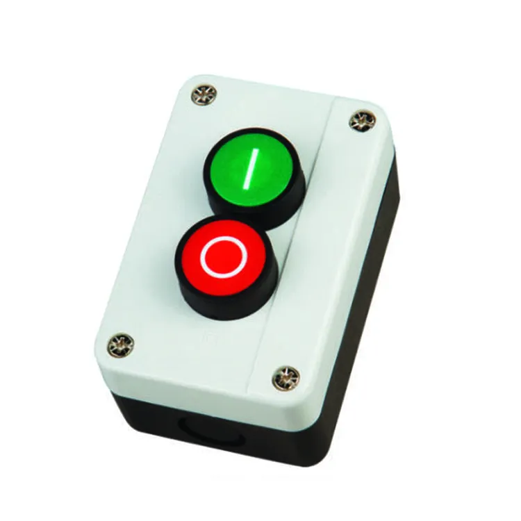 Start/Stop Knop Switch Box Twee Gaten Waterdichte Plastic Knop Doos