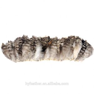 Horng Shya teñido #295 de alta calidad gris Chinchilla Gallo plumaje strung Nat.2-4 pulgadas pluma - Product Image 1