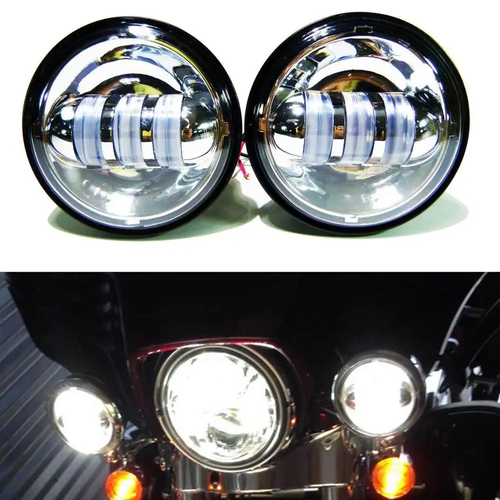 4.5 इंच मोटरसाइकिल एलईडी गुजर रोशनी मिलान के लिए 7 इंच हेडलाइट Harleys Davidsons मोटरसाइकिल सहायक दीपक कोहरे प्रकाश का नेतृत्व किया