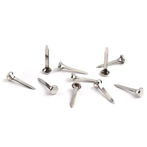 Sujetadores de papel de Metal plateado, Mini clavos divididos para proyectos de bricolaje, 9mm, 14mm, 19mm, 25mm, 31mm, 38mm, 50mm, gran oferta