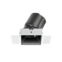 Plafonnier LED carré réglable en aluminium ETL CETL 90 3-4 pouces IP44, design moderne pour hôtel, 20W, anti-éblouissement, à intensité variable, 2700-6500K