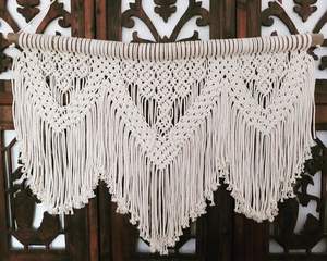Nordique bohème macramé tenture murale à la main uni coton tissu gland nouveau Design Style décor à la maison Amazon Etsy boîte-cadeau emballé - Product Image 4