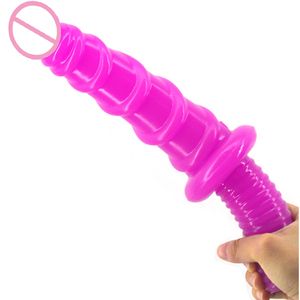 FAAK 28 cm Realistischer Leicht zu Handhabender Gummi-Penis Spielzeug Sex Erwachsenen Großer und Langer Penis-Handgriff <span class=keywords><strong>Dildo</strong></span> für Frauen - Product Image 5