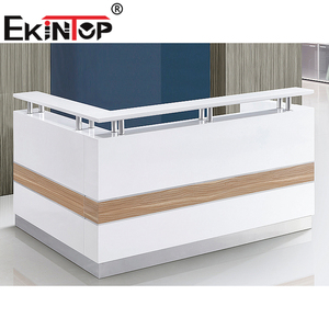 Ekintop - Muebles de <span class=keywords><strong>Oficina</strong></span> Modernos de Diseño de Lujo al por Mayor, Mostrador de Recepción de Madera Blanca Usado - Product Image 2