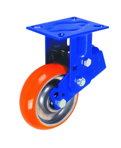 Uci — roulette AGV robuste de 6 pouces, disque supérieur en PU absorbant les chocs, usage industriel, avec freins - Product Image 2