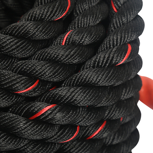 Three Stand Polyamide <strong>Battle</strong> <strong>Rope</strong> With <strong>Anchor</strong> Climbing Fitness Exercises Sport
