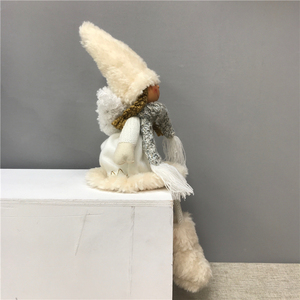 Muñecas Decorativas de Felpa Estilo Navideño, Adornos Festivos, Ángel de Tela Trenzada Sentado para Decoración del Hogar - Product Image 2