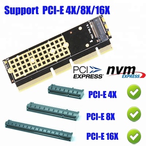 M.2 NGFF NVMe SSD TO PCIe <span class=keywords><strong>3</strong></span>.0 X16 / X8 / X4 adaptör, 1U / 2U sunucu ve düşük profilli PC için soğutucu ile - Product Image 4
