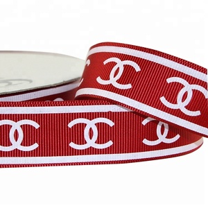 de vino rojo decorativo tejer grogrén (ligamento tafetán cinta de 1 pulgadas de cinta impresa cinta tejer grogrén - Product Image 1