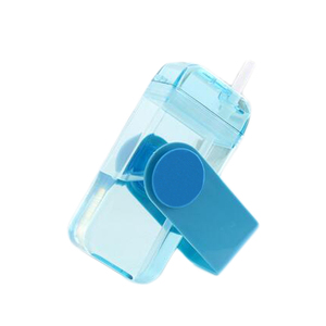 360 grados de rotación U disco taza de agua <span class=keywords><strong>300</strong></span> ml botella de plástico con paja - Product Image 4