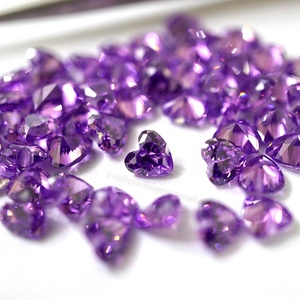 Trái Tim Màu Tím Cắt Khối Zirconia Màu Xanh <span class=keywords><strong>CZ</strong></span> - Product Image 2