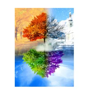 2019 nuevo diseño DIY cuatro estaciones Primavera Verano Otoño Invierno cuentas redondas brillantes pintura de diamantes DP159