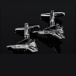 メーカーサプライヤー卸売男金属飛行機カフスノベルティカフスリンク - Product Image 2