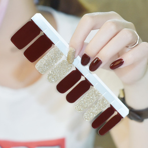 Gros Mdd <span class=keywords><strong>Faux</strong></span> Nail Design Brillant Auto-Adhésif Plein <span class=keywords><strong>Lime</strong></span> À <span class=keywords><strong>Ongles</strong></span> Art Conseils Polonais Wrap Autocollants - Product Image 2
