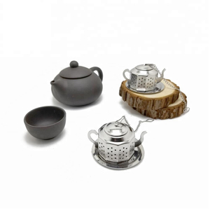 Promotional Food-Grade Stainless Steel Teapot-Shaped <strong>Tea</strong> <strong>Infuser</strong> <strong>for</strong> <strong>Tea</strong> Lovers with Comfortable Chain Metal <strong>Infuser</strong> - Product Image 3