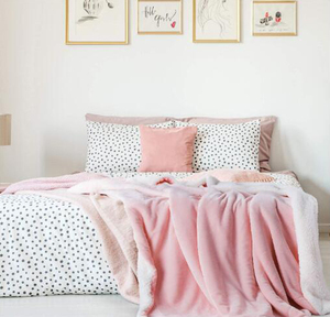 2 capas de la temporada de invierno de punto cálido y cómodo super suave 100% poliéster de franela de lana sherpa manta - Product Image 6
