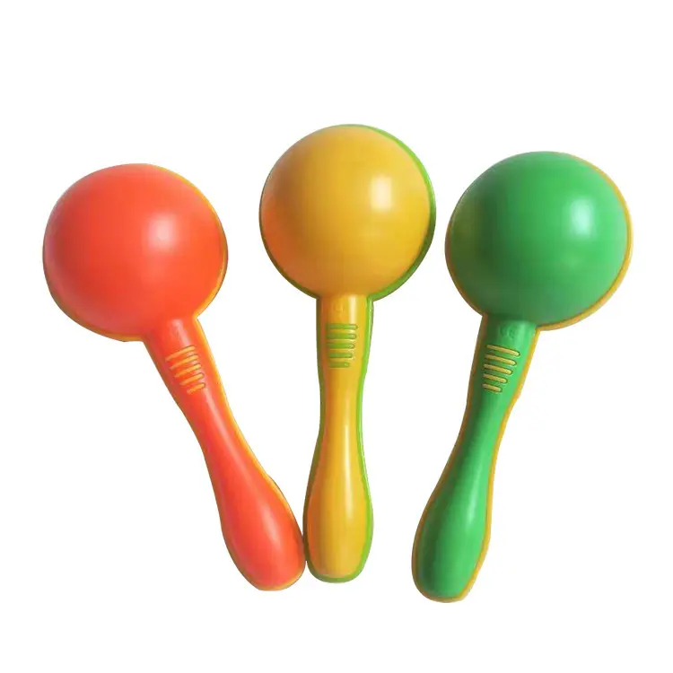 Children learning musical percussion instrument toy baby plastic maracas
