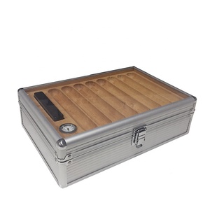3 días Envío rápido 3 capas de madera de cedro de aluminio fuera de puro humidores <span class=keywords><strong>para</strong></span> UIsed Humidor gabinete - Product Image 2