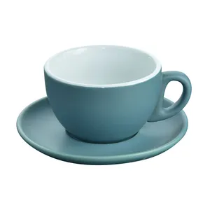 Factory Direct Sell Matte Glaze Small Porcelain Espresso Coffee Cup Saucer For Restaurant